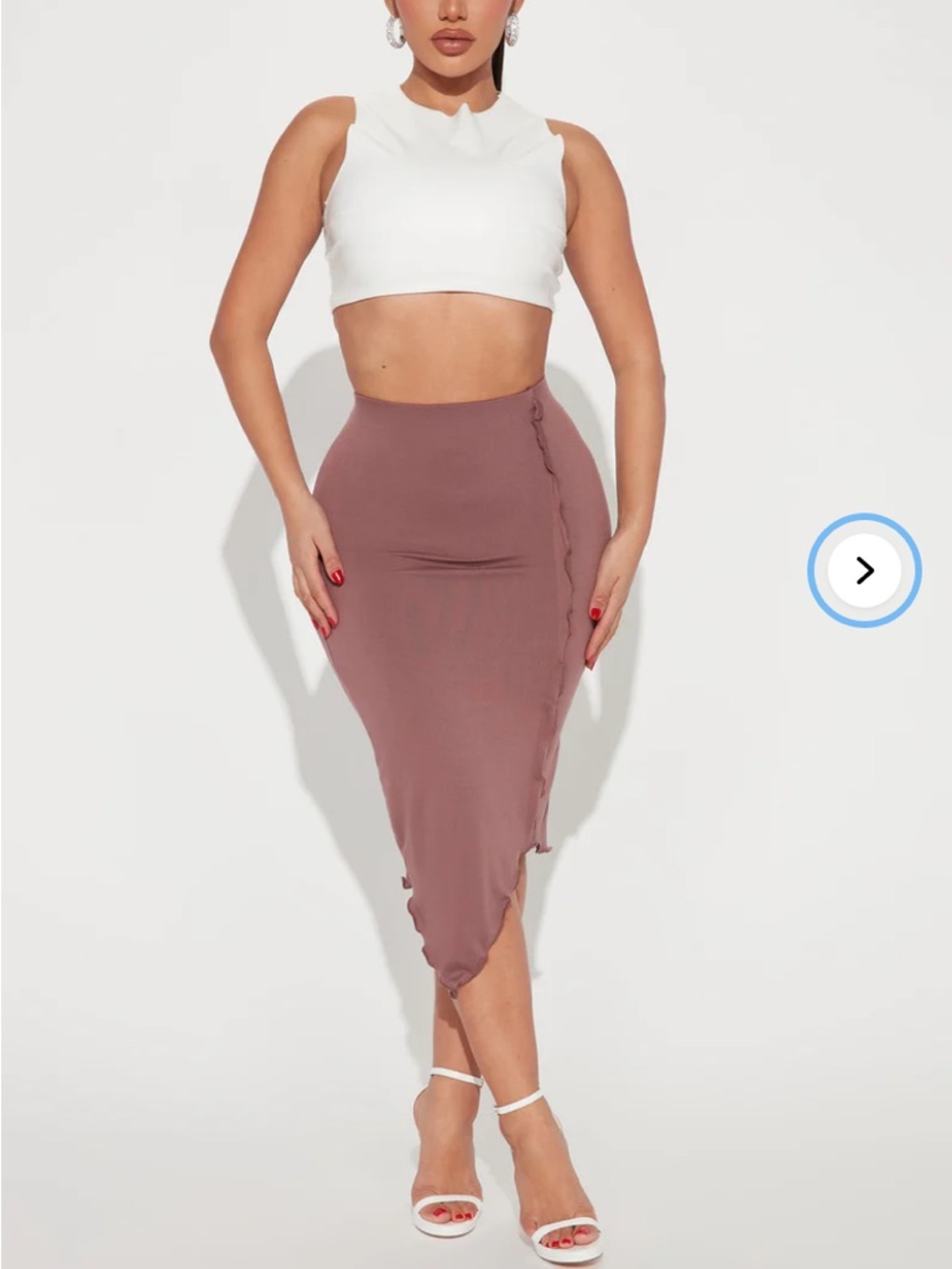 Culture Code Mauve Midi Skirt